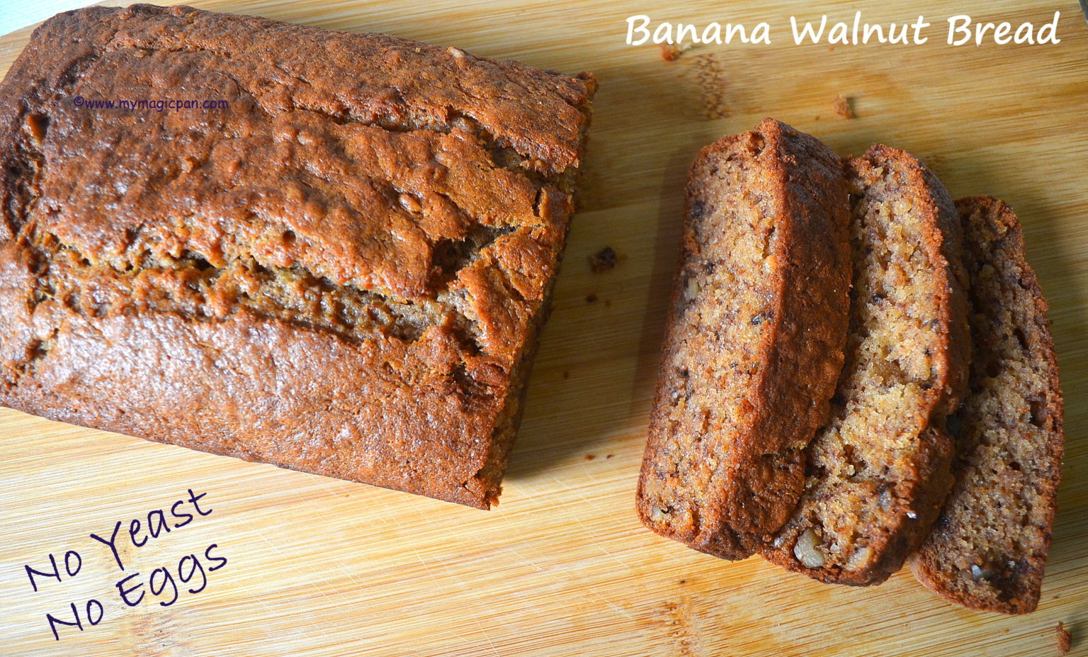 Banana Walnut Bread Eggless Banana Bread