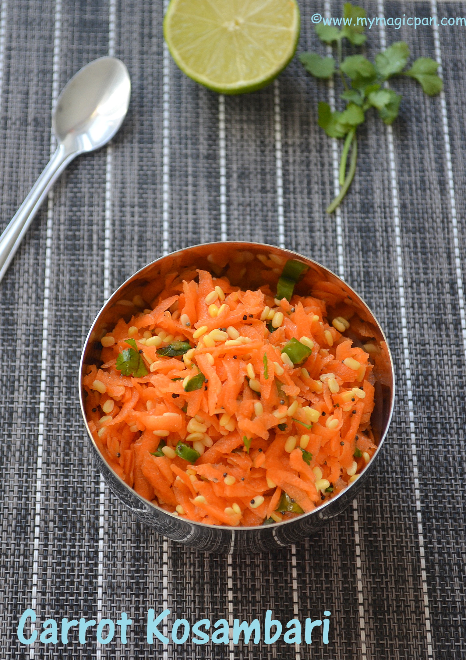 Carrot Kosambari Carrot Moong Dal Salad
