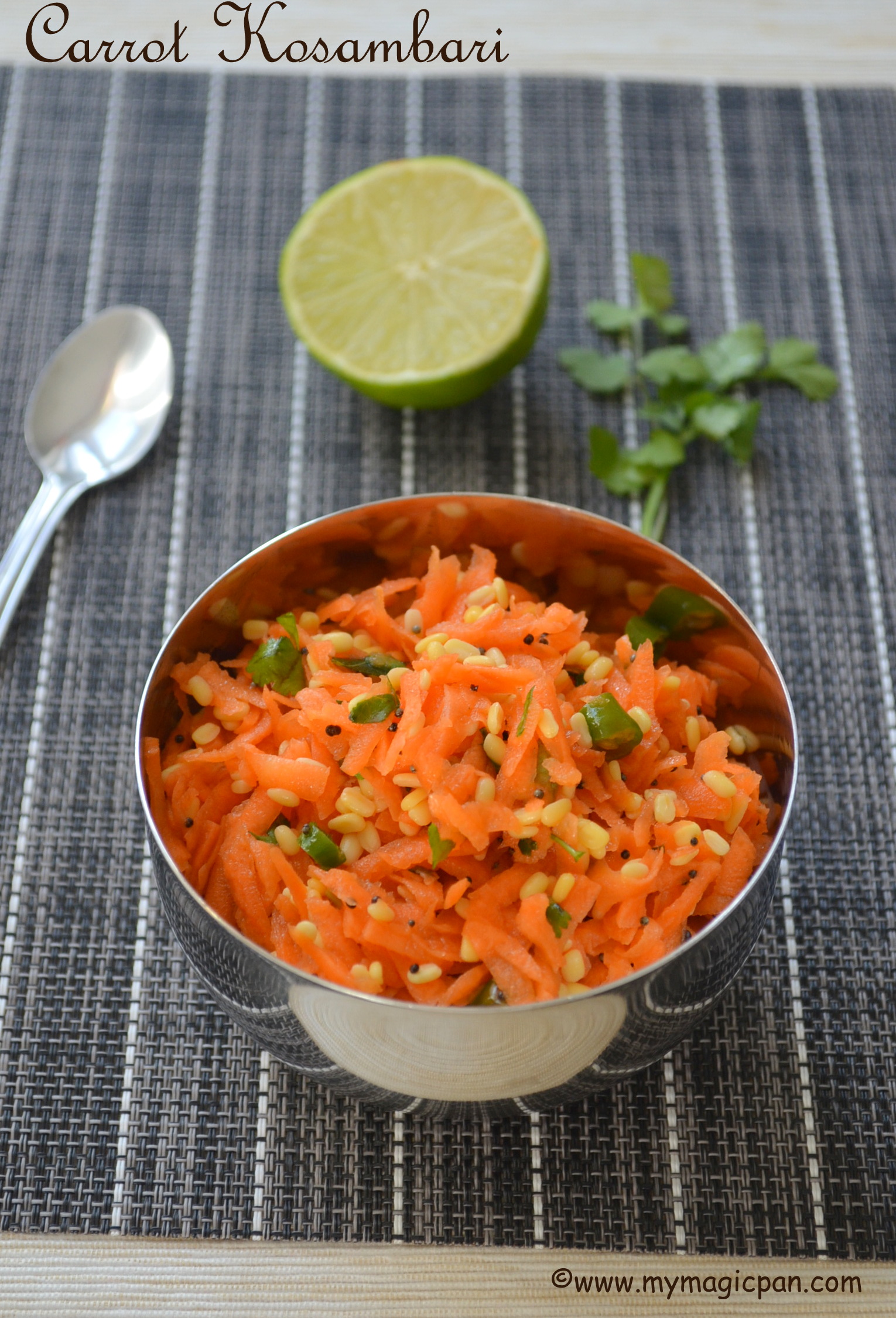 Carrot Kosambari Carrot Moong Dal Salad